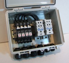 Solar Power Combiner with Circuit Breakers